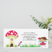 Woodland Fairy Birthday Party Invitations Kaart (Staand voorkant)