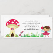 Woodland Fairy Birthday Party Invitations Kaart (Voorkant / Achterkant)