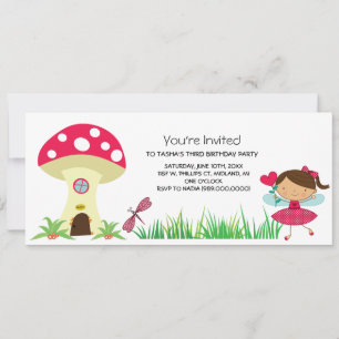 Woodland Fairy Birthday Party Invitations Kaart