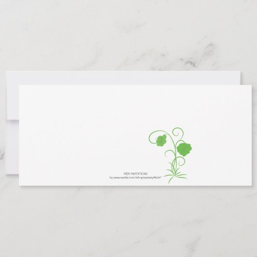 Woodland Fairy Birthday Party Invitations Kaart (Achterkant)