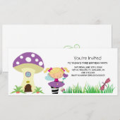 Woodland Fairy Birthday Party Invitations Kaart (Voorkant / Achterkant)