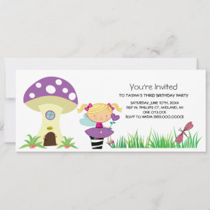 Woodland Fairy Birthday Party Invitations Kaart