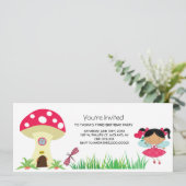 Woodland Fairy Birthday Party Invitations Kaart (Staand voorkant)