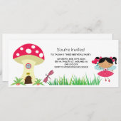 Woodland Fairy Birthday Party Invitations Kaart (Voorkant / Achterkant)