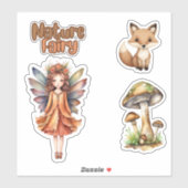 Woodland Fairy Elements op maat gesneden vinyl Sti Sticker (Vel)