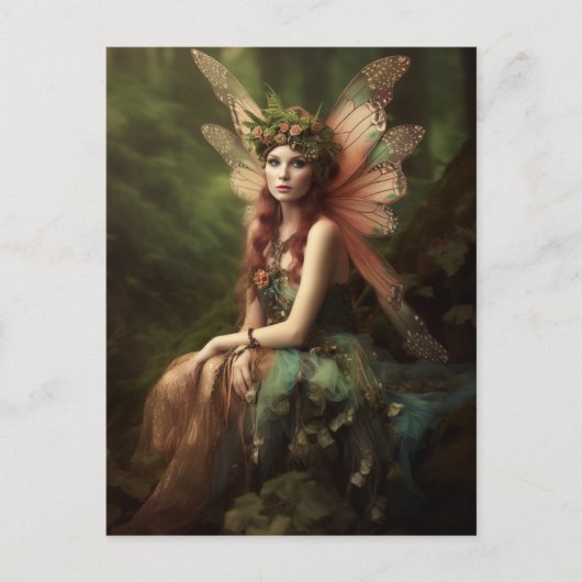Woodland Fairy Fantasy Art Briefkaart (Voorkant)