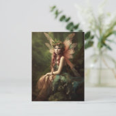 Woodland Fairy Fantasy Art Briefkaart (Staand voorkant)