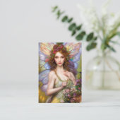 Woodland Fairy Fantasy Visitekaartje (Staand voorkant)