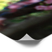 Woodland Fairy House met roze bloemen Poster (Hoek)