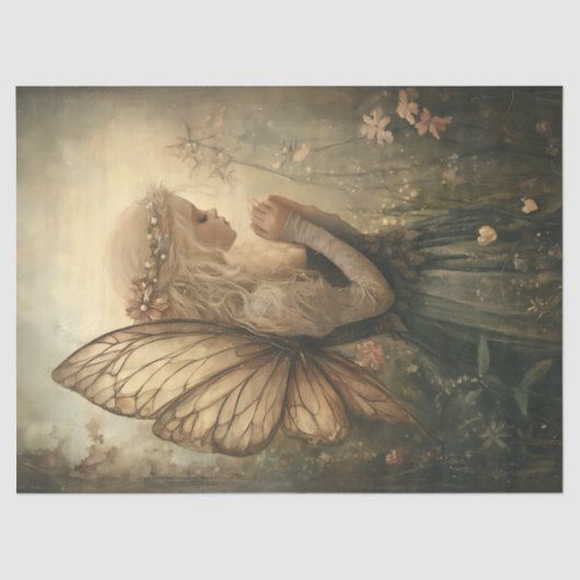  Woodland Fairy met Crown Decoupage Tissuepapier (Voorkant)