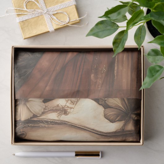 Woodland Fairy met Rozen Decoupage Tissuepapier (Geschenk)