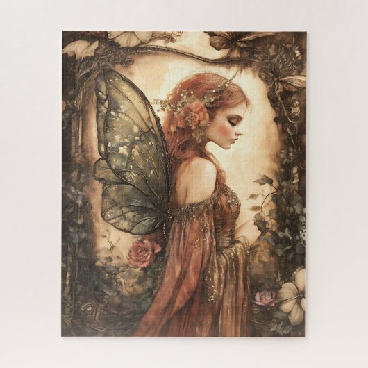  Woodland Fairy met Rozen Legpuzzel (Verticaal)