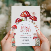 Woodland Fairy Mushroom Bridal Shower Uitnodiging