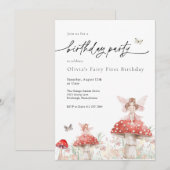 Woodland Fairy Mushroom Verjaardag Kaart (Voorkant / Achterkant)