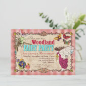 Woodland Fairy Party Invitation Kaart (Staand voorkant)