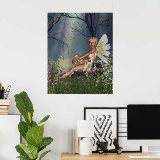Woodland Fairy Poster (Thuiskantoor)