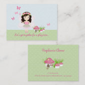 Woodland Fairy Princess Contactkaartje (Voorkant / Achterkant)