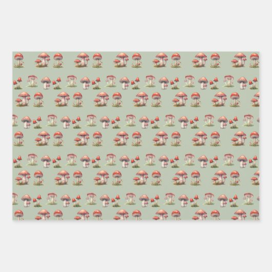 Woodland Fairy Prinses Toadstool Inpakpapier Vel (Voorkant 3)