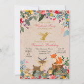 Woodland Fairy Simple Invitation Kaart (Voorkant)