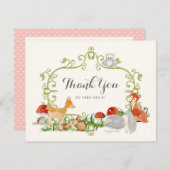 Woodland Fairy Tale Baby shower Dank u wel Bedankkaart (Voorkant / Achterkant)