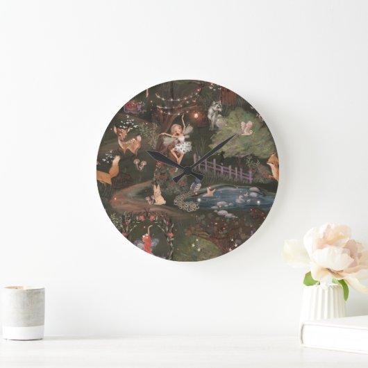 Woodland Fairy Theme Nursery Decor Grote Klok (Huis)