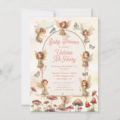 Woodland Fairy Toadstool Baby shower Kaart (Voorkant)