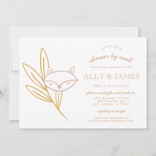 Woodland Fairytale Baby shower door Mail Invitatio Kaart (Voorkant)