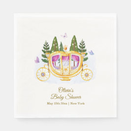Woodland Fairytale Princess Carriage Baby Shower Servet