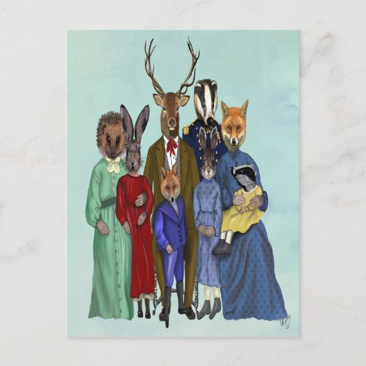 Woodland Family Briefkaart (Voorkant)