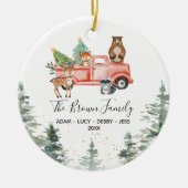 Woodland Family Kersthouse Ornament Gift (Voorkant)