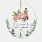 Woodland Family Kersthouse Ornament Gift (Links)