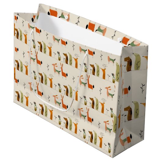 Woodland-fantasie Groot Cadeauzakje (Voorkant Gekanteld)