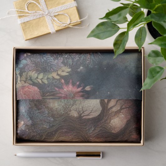 Woodland Fantasy Bloem Eenhoorn Decoupage Tissuepapier (Geschenk)