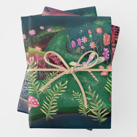Woodland Fantasy, het sprookjesachtige sprookjesla Inpakpapier Vel (In situ)
