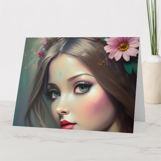 Woodland Fantasy Sprite Bedankkaart (Voorkant)