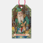  Woodland Father Christmas Gift Label Cadeaulabel (Voorkant)
