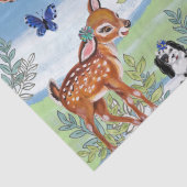 Woodland Fawn Bunny Duck Puppy Baby Tissuepapier (Detail)