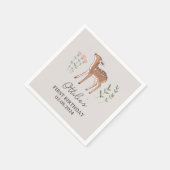 Woodland Fawn Flowers Birthday Servet (Hoek)