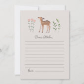 Woodland Fawn Flowers Time Capsule Note Kaart (Voorkant)