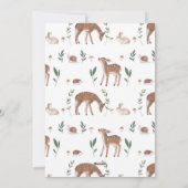 Woodland Fawn Flowers Time Capsule Note Kaart (Achterkant)