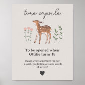 Woodland Fawn Flowers Time Capsule Poster (Voorkant)