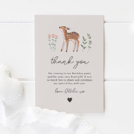 Woodland Fawn FlowersDank u Kaart