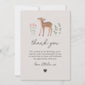 Woodland Fawn FlowersDank u Kaart (Voorkant)