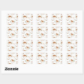Woodland Fawn Rabbit Snagel Vierkante Sticker (Vel)