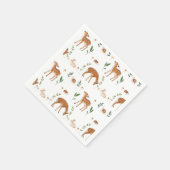 Woodland Fawn Rabbit Snagelpapier Borden Servet (Hoek)