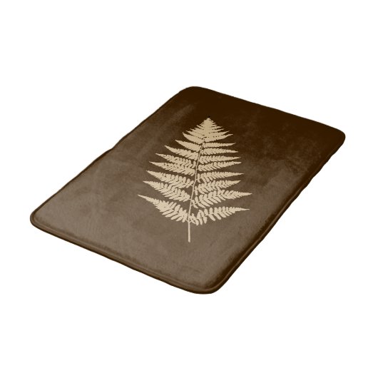 Woodland Fern 1, Brown and Beige Badmat (Gekanteld)