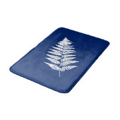 Woodland Fern 1, Cobalt Blue en White Badmat (Gekanteld)