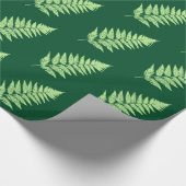 Woodland Fern 1, Emerald and Light Green Cadeaupapier (Hoek)