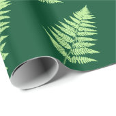 Woodland Fern 1, Emerald and Light Green Cadeaupapier (Rol Hoek)