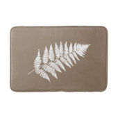 Woodland Fern 1, Taupe Tan en White Badmat (Voorkant)